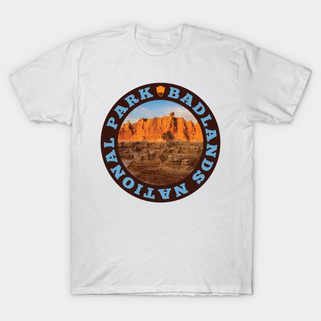 Badlands National Park Circle T-Shirt by SlapTheWorld